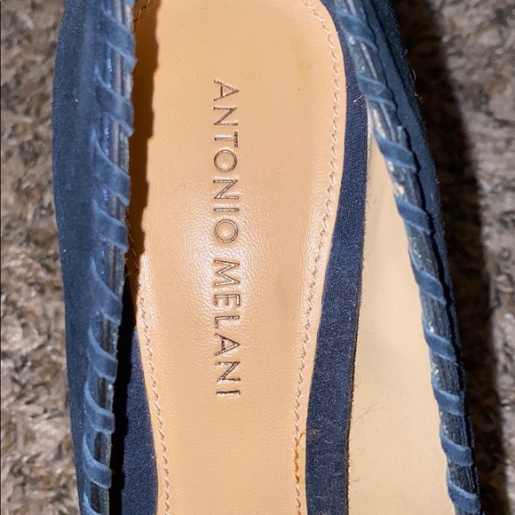 Antonio Melani Navy Blue Suede Heels - Picture 5 of 7